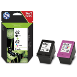 Hp 62 2-Pack N9J71Ae Black + Tri-Color Cartuccia Originale