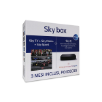 Sky Box BLU Decoder SkyQ + Visione Gratis 3 Mesi TV + SPORT + CALCIO