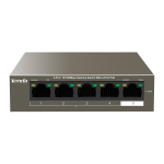 Tenda Tef1105P-4-63W Desktop Switch 5 Porte Con 4 Porte Poe 10/100 Mbps Chassis Metallo