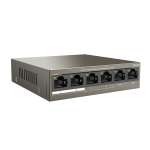 Tenda Tef1106P-4-63W Desktop Switch 6 Porte Con 4 Porte Poe + 2 Porte Fe Data+Nvr 10/100 Mbps Chassis Metallo