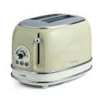 Ariete Toaster Vintage Beige 0155/03 Tostapane Elettrico In Metallo 6 Livelli Doratura Espulsione Automatica 810W