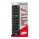 Bravo 6 Top Brands 90302247 Telecomando Universale Per TV Lg / Panasonic / Telefunken / Philips / Samsung / Sony