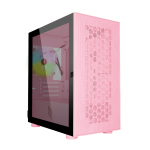 Noua Fobia L8 Case Mini Tower Pink Pannello Vetro Con Chiusura Magnetica Frontale Meshato Ventola Rgb Dissipazione Liquido 240Mm