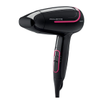 Asciugacapelli Rowenta Cv3323F0 Nomad 2 Pieghevole Nero/Rosa 1600W