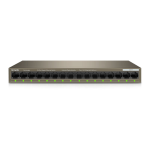 Tenda Teg1016M Rack Switch 16 Porte Gigabit 10/100/1000 Mbps Chassis Metallo