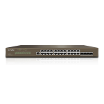 Tenda Teg3328F Rack Switch 24 Porte Gigabit 10/100/1000 Mbps 4 Porte Sfp L2 Managed Chassis Metallo