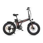 Smartway M1X Black Bicicletta Elettrica Pieghevole Motore 250W Ruote Fat 20" Batteria 10Ah Ammortizzatori Frontali Pannello LED A 5 Velocita