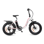 Smartway M4 White/Red Bicicletta Elettrica Pieghevole Motore 250W Ruote Fat 20" Batteria 10Ah Ammortizzatori Frontali Display Lcd 5 Velocita