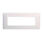 Ettroit Placca In Plastica 6 Moduli Serie Solar Bianco Mt83601 Compatibile Bticino Matix