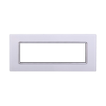 Ettroit Placca In Vetro 7 Moduli Serie Space Bianco Ln84701 Compatibile Bticino Living