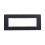 Ettroit Placca In Vetro 7 Moduli Serie Space Acciaio Scuro Ln84710 Compatibile Bticino Living