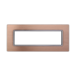 Ettroit Placca In Vetro 7 Moduli Serie Space Oro Ln84711 Compatibile Bticino Living