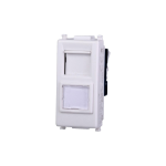 Ettroit Presa Rete Rj45 Cat.6 Serie Starlight Bianco Ev2356 Compatibile Vimar Plana