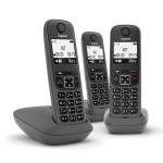 Gigaset As490 Trio Nero Telefono Cordless Triplo Vivavoce