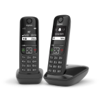 Gigaset As690 Duo Nero Telefono Cordless Doppio Vivavoce