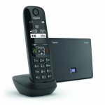 Gigaset As690Ip Nero Telefono Cordless Digitale Voip Meteo Vivavoce