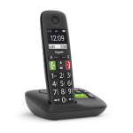 Gigaset E290A Nero Telefono Cordless Senior Vivavoce Tasti Grandi Segreteria