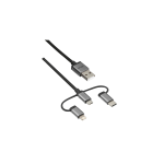 Trust 22693 Cavo In Tessuto 3 In 1 Micro-Usb / Usb-C / Lightning Lunghezza 1M