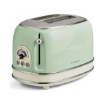 Ariete Toaster Vintage Verde 0155/04 Tostapane Elettrico In Metallo 6 Livelli Doratura Espulsione Automatica 810W