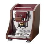 Faber Agenta Mini Macchina Per Caffe' Pressacialda In Ottone Telaio In Metallo Cherry Red E Laterali In Legno