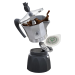 Caffe' Borbone Mokaciao Caffettiera Moka A Cialde 44Mm Fino A 3 Caffe' Con Una Cialda + 15 Cialde Omaggio