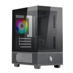 Case Noua Fobia L201 Micro Atx Black 0.60Mm Spcc 2*Usb3.0/2.0 1*Fan Argb Front & Side Glass