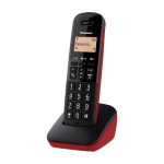 Panasonic Kx-Tgb610Jt (Nero/Rosso) Telefono Cordless Impugnatura Antiscivolo Autonomia In Chiamata 18H