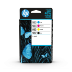 Hp 932/933 4-Pack 6Zc71Ae Black 932 + Tri-Color 933 Cartuccia Originale