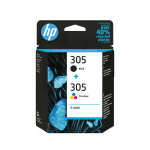 Hp 305 2-Pack 6Zd17Ae Black + Tri-Color Cartuccia Originale